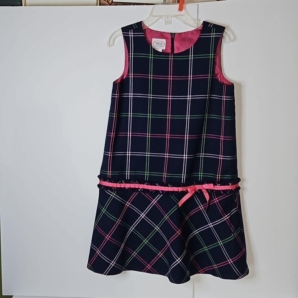 Talbots Kids Plaid Jumper Size 5 Navy  Pink  Pre-owned